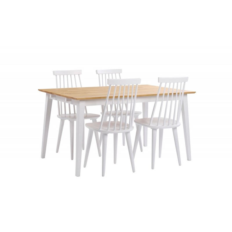 RO Filip Extending Dining Table Rectangular Medium White